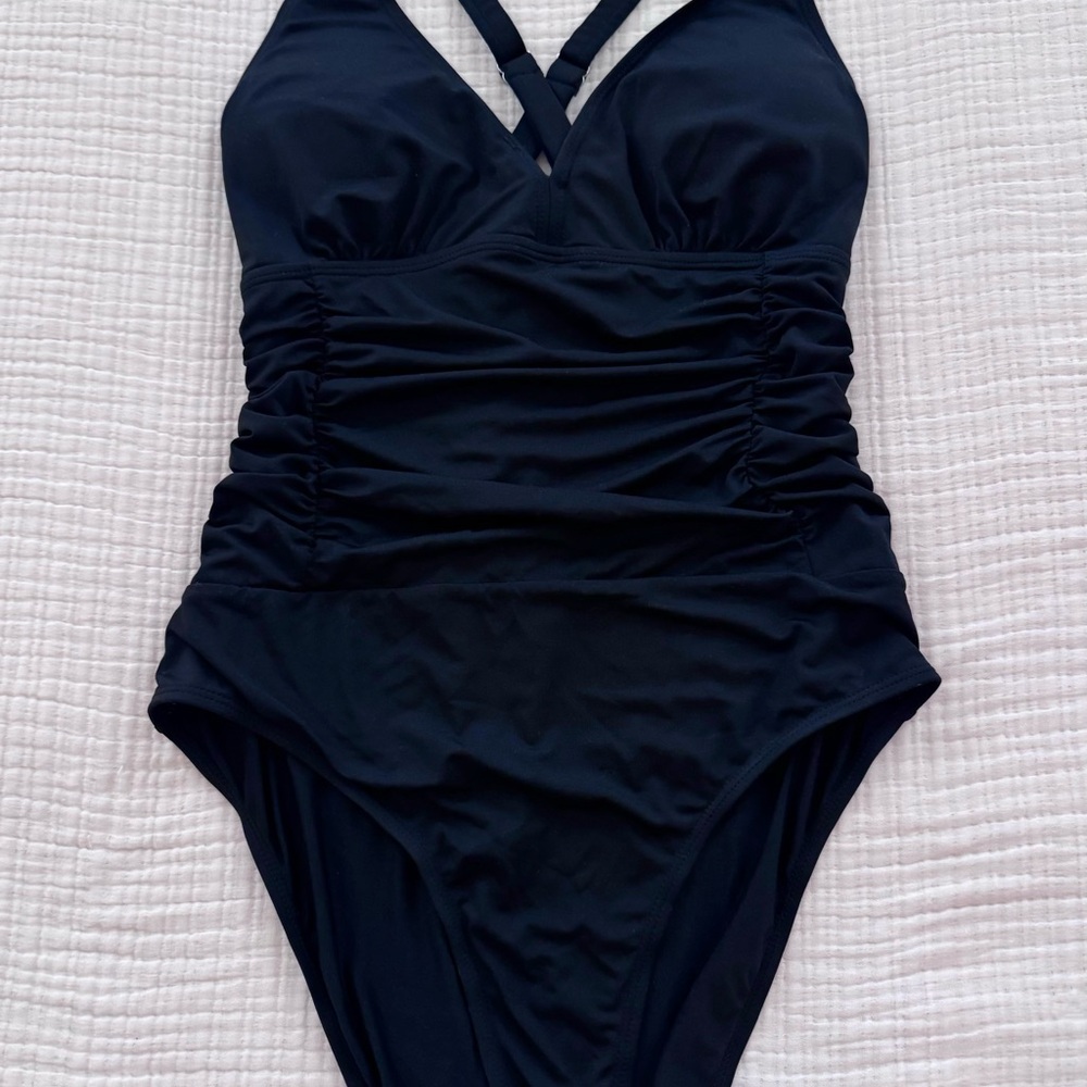Elegant Black One-Piece Swimsuit